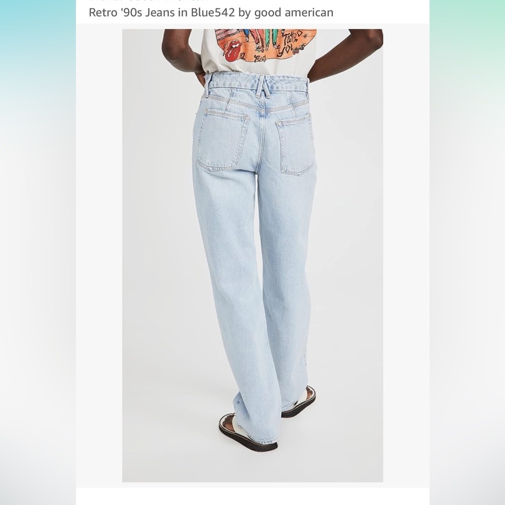 Good American NWT Good ‘90s Relaxed Women’s Jeans Sz 0 - Picture 2 of 9